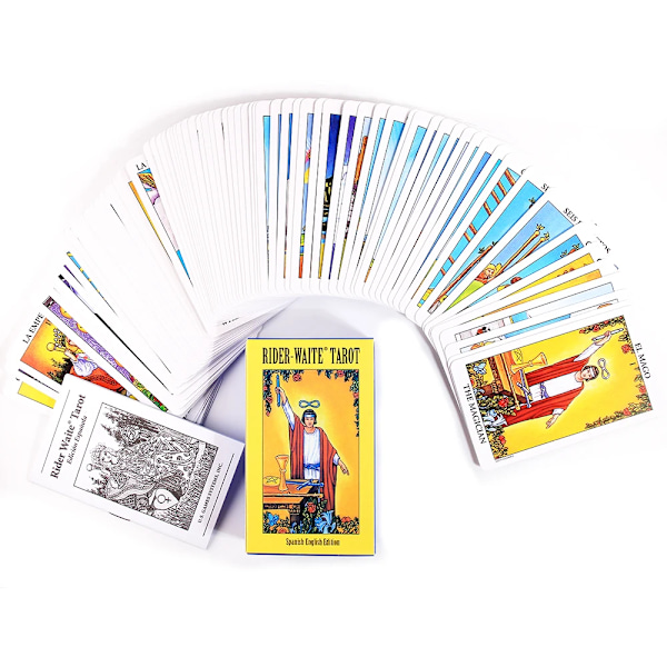 Klassinen Tarot Espanjan ja Englannin versio Knight Waiter Rider Waite Tarot -kortit ennustamiseen, kohtalon ennustamiseen, profetiaan, korttipeliin, Espanjan Tarot