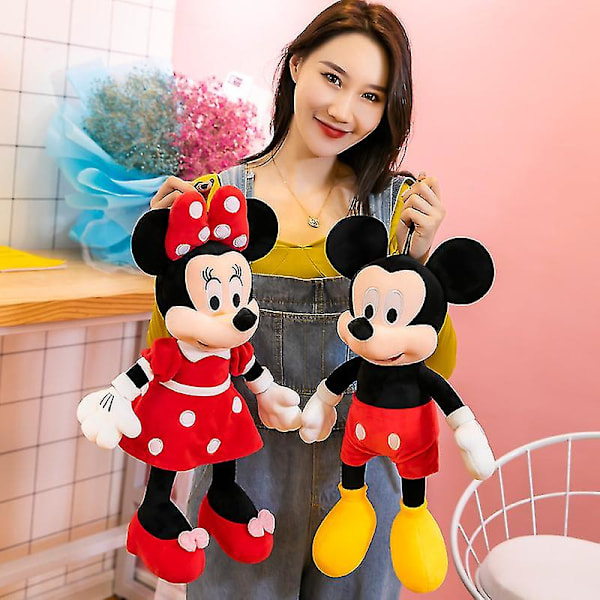 Musse Pigg Minnie Mouse Plyslegetøj Fyldte bløde dukker Pude Pude Børneelskere Fødselsdagsg gave Mickey Mouse 35cm Mickey Mouse 35cm