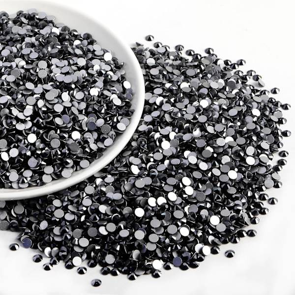 14400 stk. Jet Hematit Flade Rhinestones til DIY Håndværk, SS16, 3,8-4,0 mm Jet Hematite SS16/14400pcs