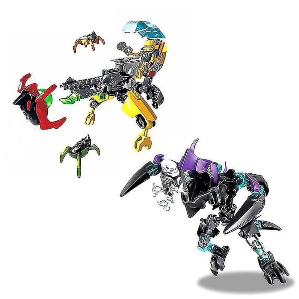 SQBB Bionicle Jaw Beast vs. Stormer +evo Walker Actionfigurer Byggklossleksaker för barn Julpojke