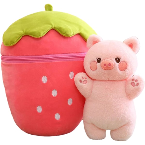Kawaii mansikkapupu pehmo u2013 käännettävä porkkanatyyny, jänis, pehmolelu pojille ja tytöille Rosa gris