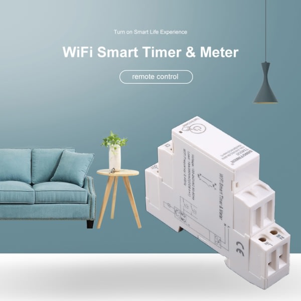 SQBB Enfasmätare för Smart Timer Mätare Energimätare 16A 100-240V för hushåll