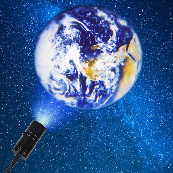 Månelampe projektor nattelys, 360 roterbar månelampe USB drevet belysning, romantisk atmosfærelampe til selfie baggrund indretning i soveværelset Moon Moon