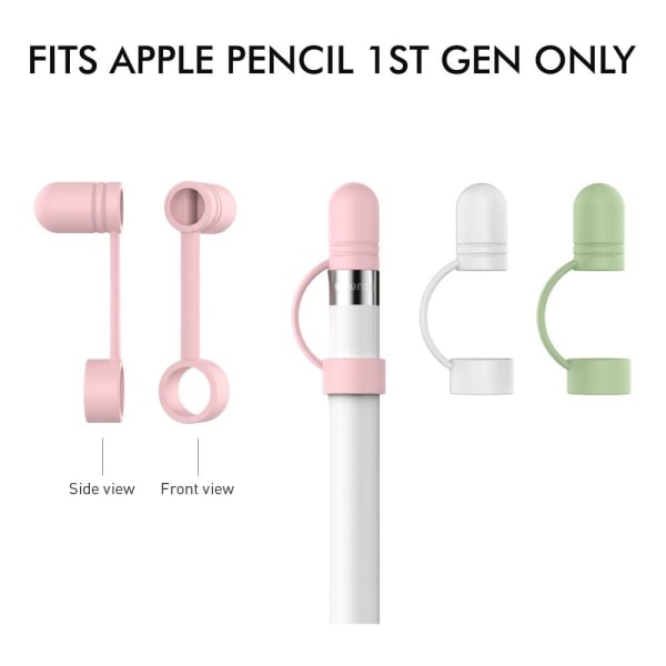 CQBB kompatibel med Apple Pencil Capacitive Pen Case - Vit+Rosa+Grön
