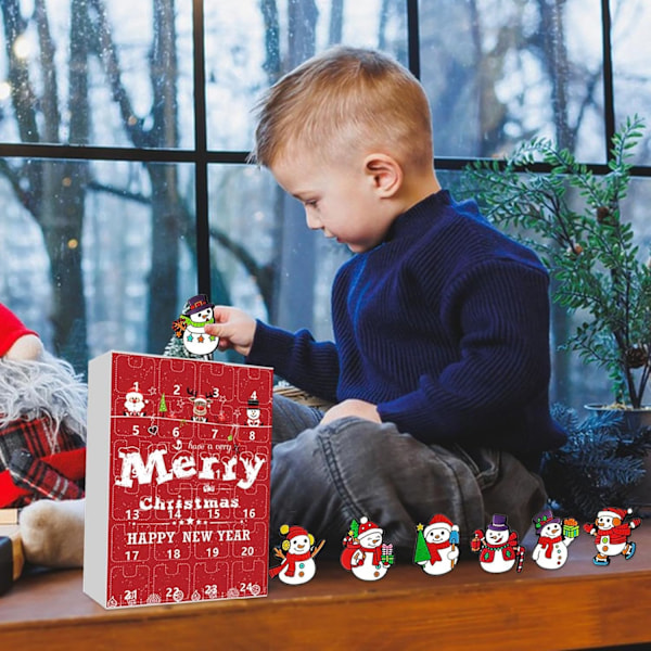 Adventskalender | Julepynt | Veggmontert kalender | Juledekorasjoner | Nedtellingskalendere | Julekalender med hengende ornamenter for barn småbarn b