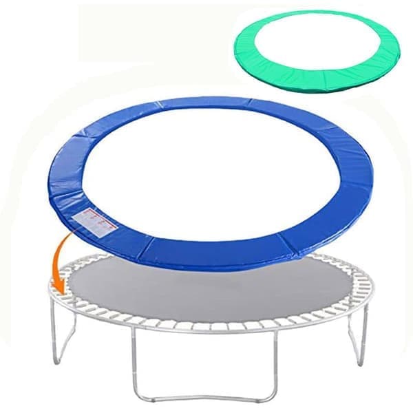 2-pak kantbeskyttelse til trampolin, 244 cm diameter - blå+grøn 2.44 m