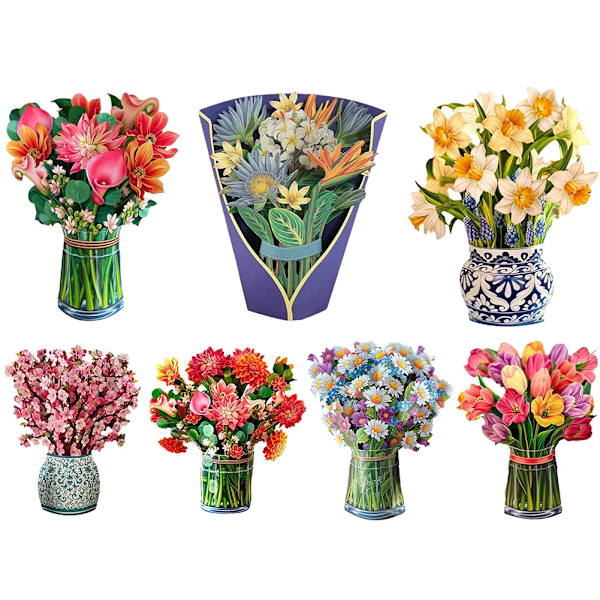 3D Pop Up Kukka Onnittelukortti Äitienpäiväksi Luova Monityylinen Kimppu Syntymäpäiväkortti Kiitos Postikortti Syntymäpäiväksi Little Daisy