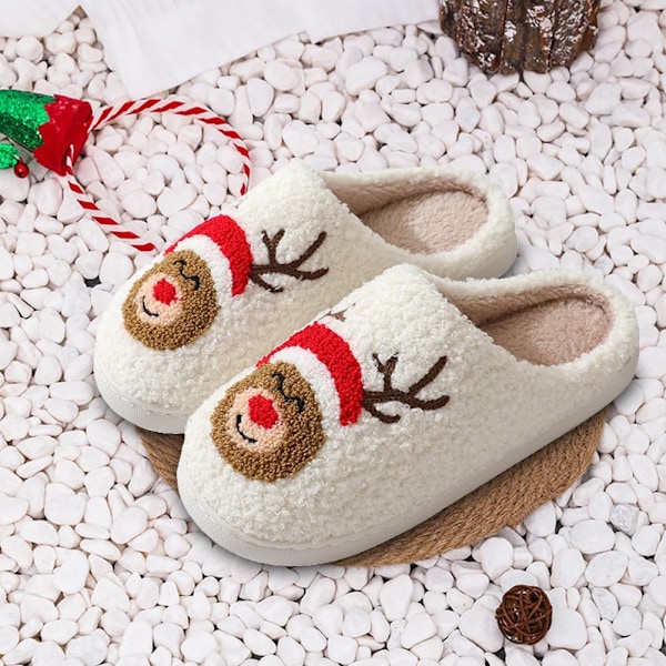 Plushälg Jultofflor, Bekväma Sängskor Red pure B 40/41 EU