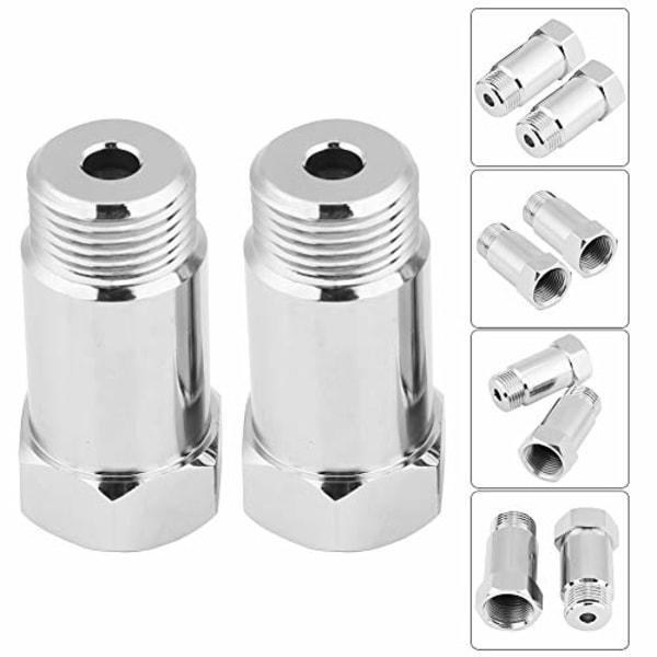 2 st universell O2 syresensor distansadapter förlängare isolator för avgassystem med M18 x 1,5 sensorhål
