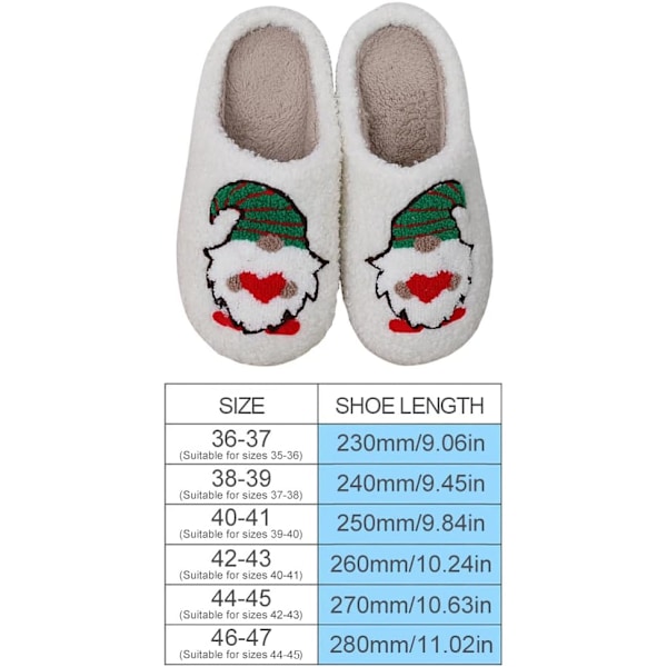 Roliga älg-julklapps-tofflor, mysiga plysch-tofflor för inomhusbruk för kvinnor och män Dwarf M 42/43 EU