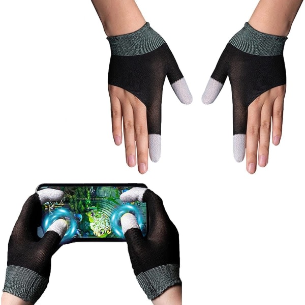 Mobile Game Finger Sleeve, pekskärm, svettsäker, halkfri, 2 par