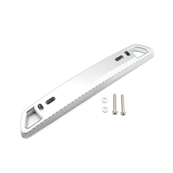 Universel Bilnummerpladeholder Nummerpladeramme Kulfiber Nummerpladeholder Sølv-max Silver