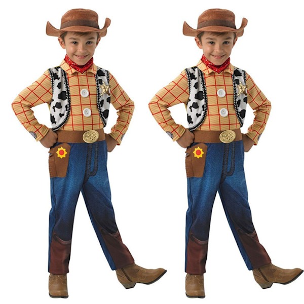 Barns Toy Story Woody Cosplay Kostym Cowboy Halloween Fest Fancy Dress Outfit M M