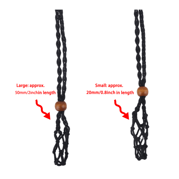 Halsbandssnöre Tom stenhållare Ersättningshalsbandsrep med justerbar längd Tillbehör för stenhalsband Brun S