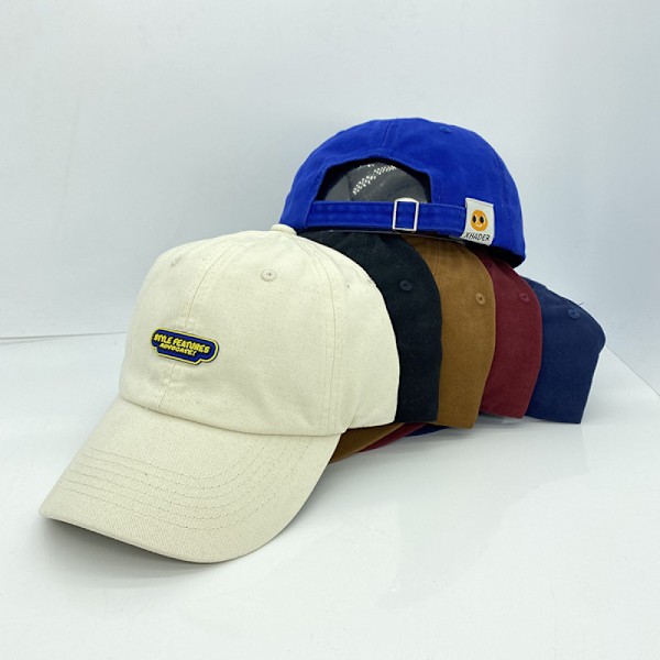 Nostalgisk engelsk broderad keps med justerbar bas Marinblå Navy