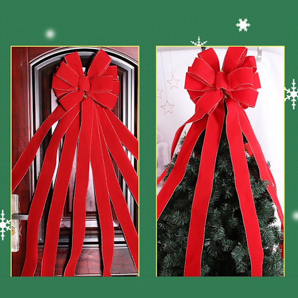 Julrosett, dekoration, stor julgran, rosett, julgransprydnad, för juldekoration, röd julrosett, julkrans, julgran, hängande dekoration röd