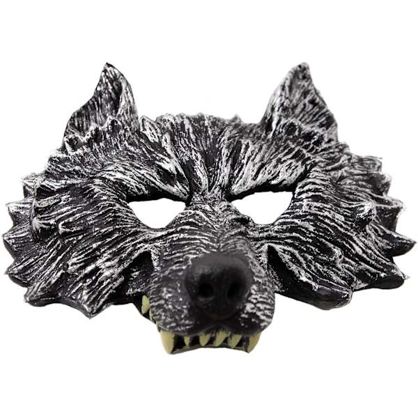 Grå varg huvudmask för Halloween julfest