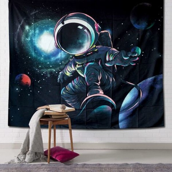 Mandalatapet, Galaxy Gobeläng, Astronaut Gobeläng för barn Man Kvinna Sovrum Väggdekor Gobeläng för rumsinredning (Sur)