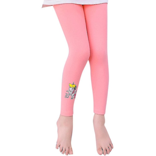 2-12 år Jenter Enhjørning Trykte Skinny Leggings Bukser Pink