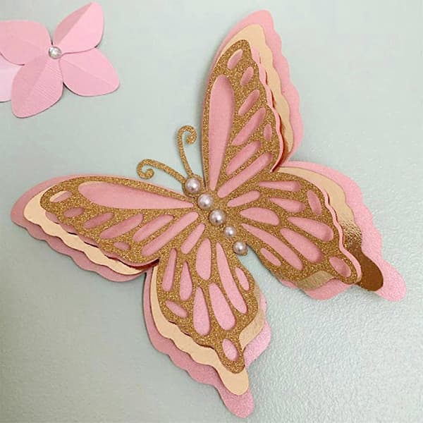 Fjärilsform DIY Metall Skärande Stansar Präglingspapper Kort Scrapbooking_max