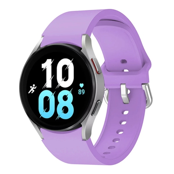 Silikoninen ranneke Samsung Galaxy Watch 6 5 4 44mm 40mm 45mm kellolle, korvaava ranneke Watch 6 4 Classic 47mm 43mm 46mm Purple Watch 6 Classic 47mm