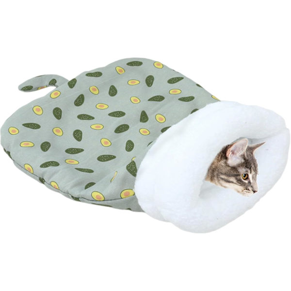 Blød Katteseng Hule Sovepose | Varmt Halvlukket Dyresofa til Katte & Små Hunde 26 x W 20 x H 20 cm