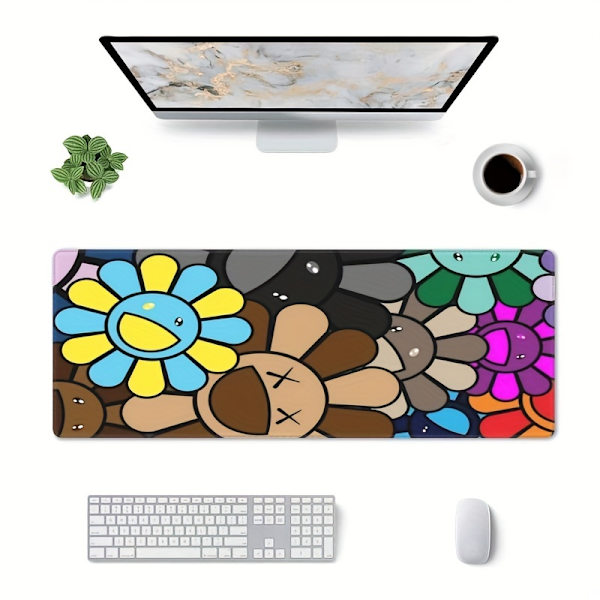 Presentidé till spelare: Blomma Stor, halkfri spelmusmatta - perfekt för tonåring/pojkvän/flickvän! 30x80 cm!! 30*80cm