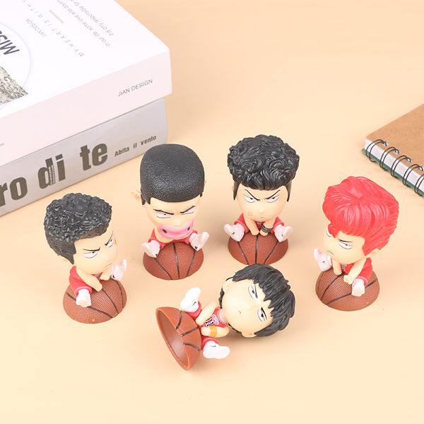 Slam Dunk Anime Figur Q Version Big Head Five Tigers Car Ornam