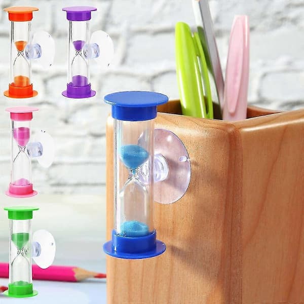 1 st 2/3 Minuters Dusch Timer Tandborstning Plast Sugkopp Timglas Sandklocka_max