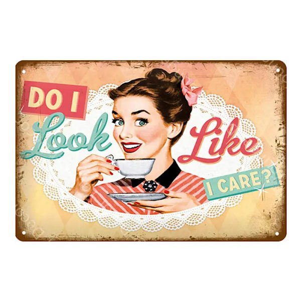 Metallplade Køkken Bar Vægdekoration Retro Plakater Jernmaleri YD7315AI 20x30cm