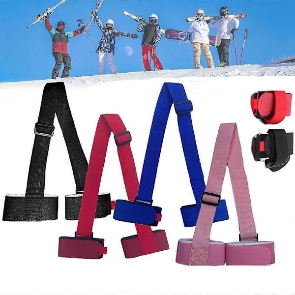 Skimate Skibånd, Skibærrem, Skisele, Skirem - Perfekt black