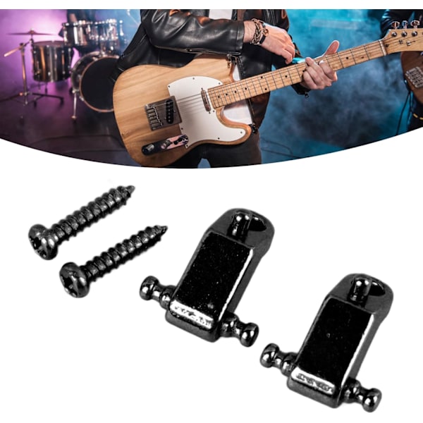 Gitarstrengs-holder, Tree Standard Roller String Guides Metal Elektrisk Gitar Streng Guide Holder Byte (Svart) Svart