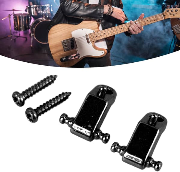 Stränghållare för elgitarr, Tree Standard Roller String Guides Metal Elektrisk Gitarr String Guide Retainer Byte (Svart) Svart