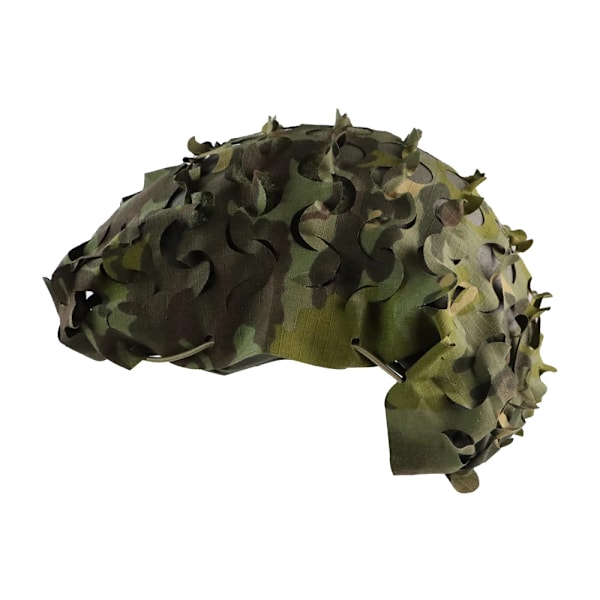 Taktisk täckning Andningsbart Mesh Camo Camouflage Cover Perfekt för taktisk militär utrustning, stridshjälm Semicircle DW