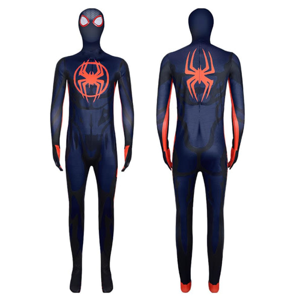 SQBB 2023 Spider-man: Across The Spider-verse Costume för vuxna Cosplay Miles Morales Spiderman Bodysuit Jumpsuit Halloween Party Fancy Dress Up 170
