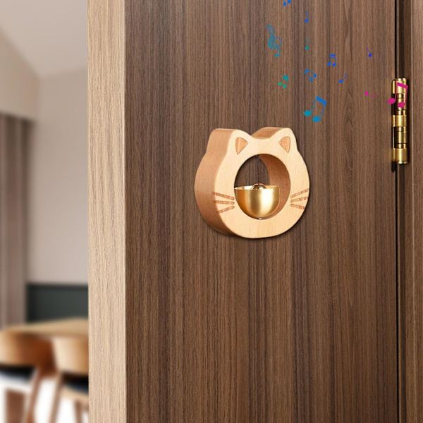 Dörrklocka med kattmotiv, magnetisk kylskåpsringklocka, entrépynt för heminredning
