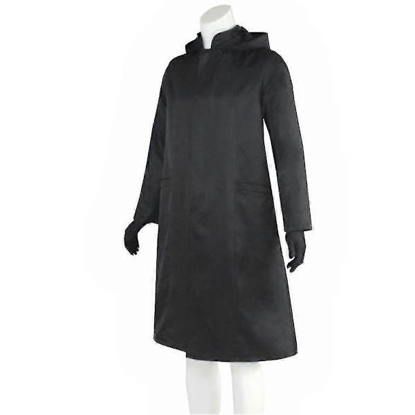 Squid Game Cosplay Kapp Boss Trenchcoat og Lærhansker Lee E Byung-hun TV-serie Kostyme Svart Frakk Uniform Drak Perfekt for Halloween M