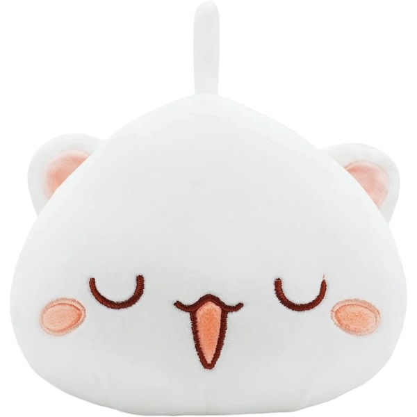 CQBB Söt kattunge plysch leksak gosedjur Pet Kitty Mjuk anime katt plysch kudde för barn (vit B, 12")