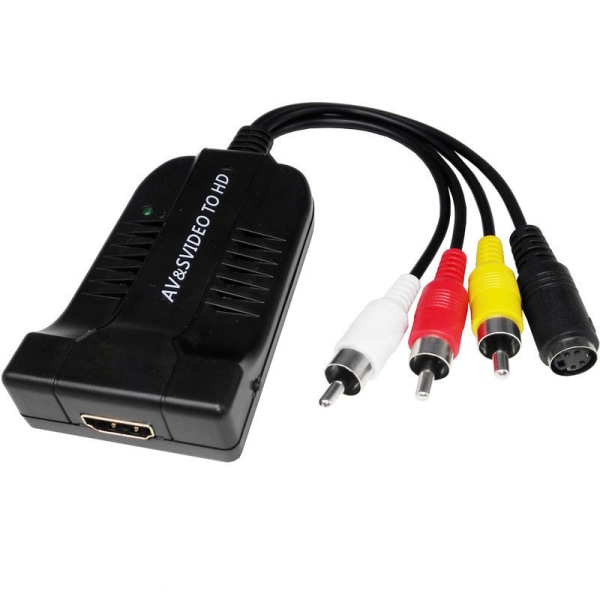 HDMI till videokonverterare 1080P | AV/CVBS/S videoadapter | Composite Video Audio Converter
