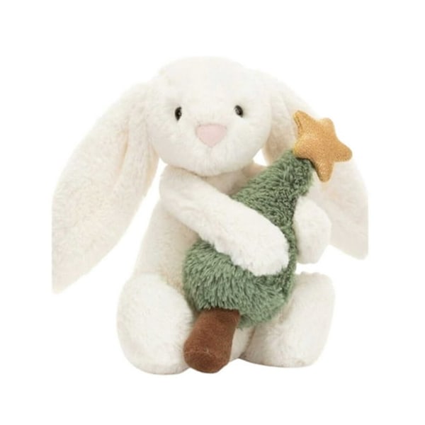 Jellycat Amuseables Julgran Lyx Kanin Gosedjur, 18 cm | Kanin Plyschleksak | Klassisk Barngåva Julgran Christmas tree color