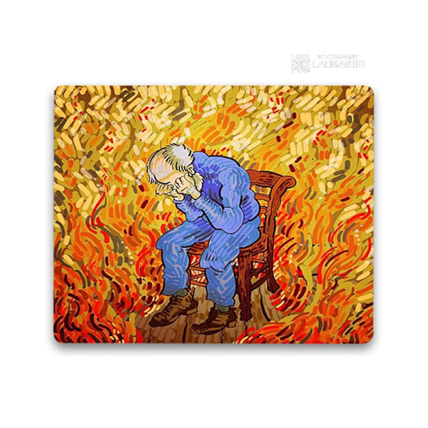 Pieni hiirimatto Piirretty Van Gogh -kuvitus Pc Gamer -kaappi Näppäimistö Työpöytämatto Tietokonepelitarvikkeet Hiirimatto Animematot ZY003225 20x25cm