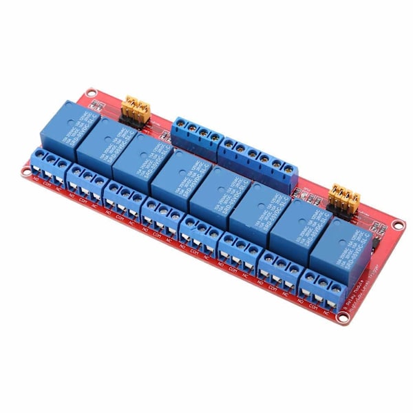 8-kanals relämodul reläbräda med optokopplare lågnivåutlösare expansionsbräda för Arduino 5V/12V/24V (24V)