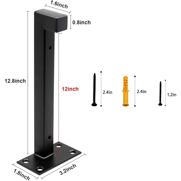 Hyllykiinnikkeet 30cm, 4 kpl Teolliset seinäkiinnikkeet
