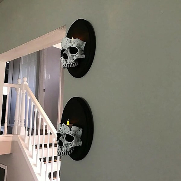 Luovasti pelottava luurankokyntelikkö Halloween-koriste skull