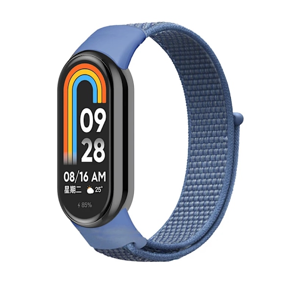 Nylonrem for Xiaomi Mi Band 8 - Myk rem - Smart erstatningssportløkke - Rem for Mi Band 8 NFC - Belterem - Cape Blue 09 for Mi Band 8