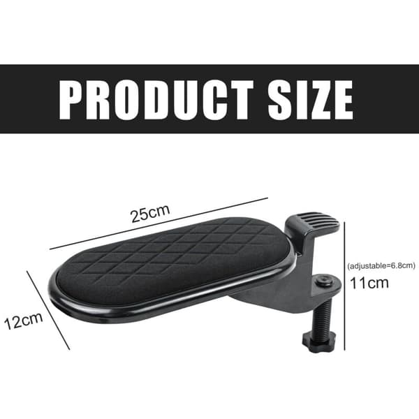 Arm Support, Desk Arm Support, Adjustable Arm Rest, Ergonomic Computer Arm Wrist Rest, 180° Adjustable Suitable for Home and Office, Black_max