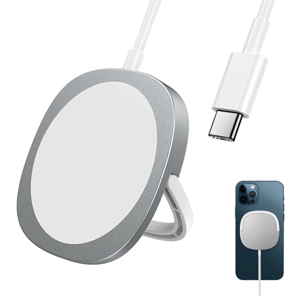 CQBB Y3 Mobiltelefon Magnetisk fäste Trådlös Snabbladdning-Silver