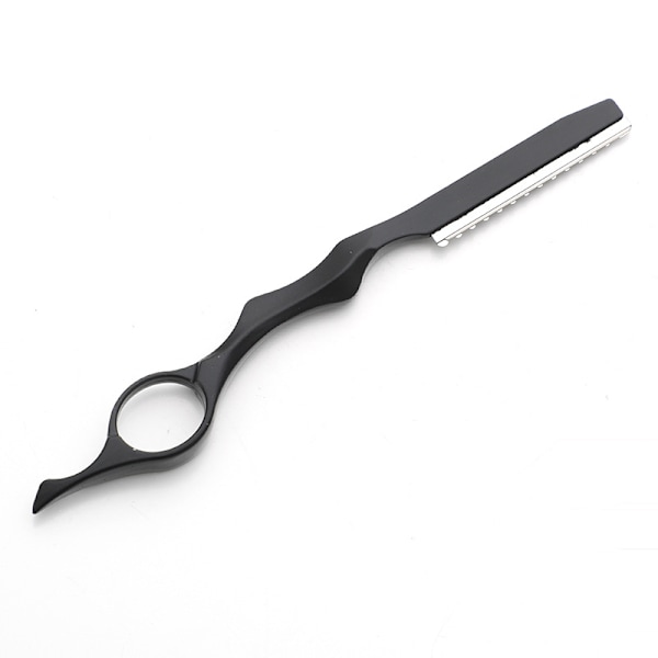 Hårstyling Razor Blade Hair Thinning Comb Hair Texturering Skær Razor Comb med udskiftelige rustfrie stål Razor Blades black