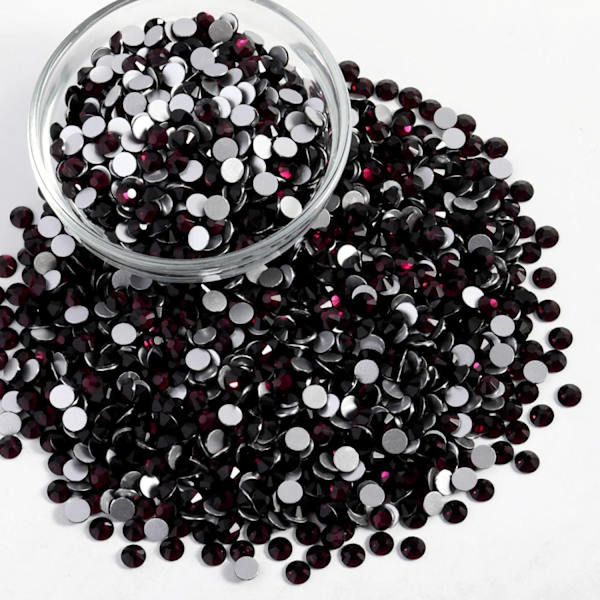 14400 stk Burgunder Flatback Rhinestones for DIY Håndverk, Amethyst, SS10, 2,7-2,9 mm Amethyst SS10/14400pcs