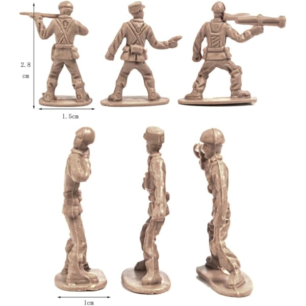 360 stk militærfigurer, arméfigurer militærsoldater i plast soldater børn legetøj mini soldater figurer militær model sæt til børn og voksne 360 Pcs